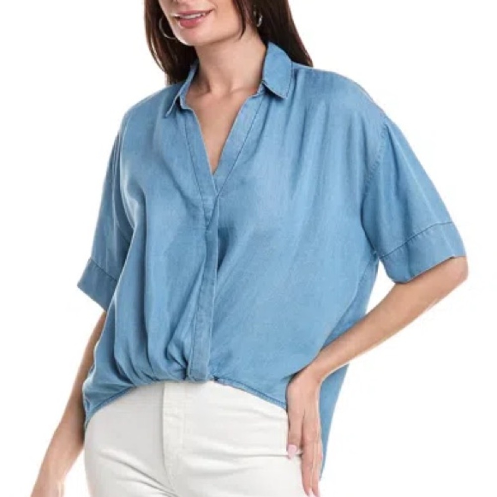 Rachel by Rachel Roy High Low Collar Wrap Around Top Size Medium